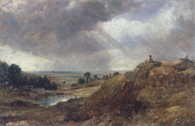 John Constable Branch Hill Pond,Hampstead Heath with a boy sitting on a bank china oil painting image